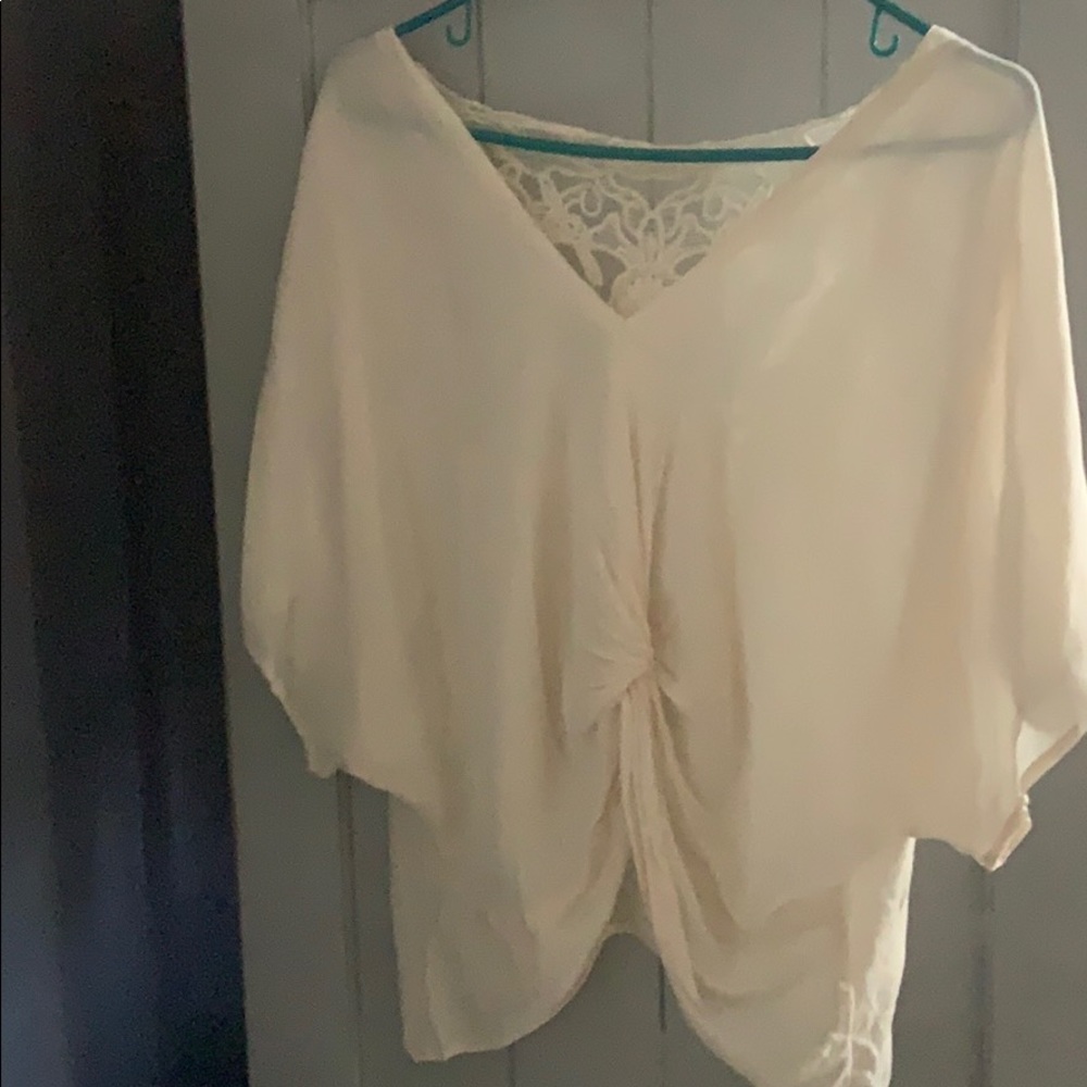 Cream lace top